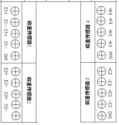 GZD300称重传感器接线端子示意图